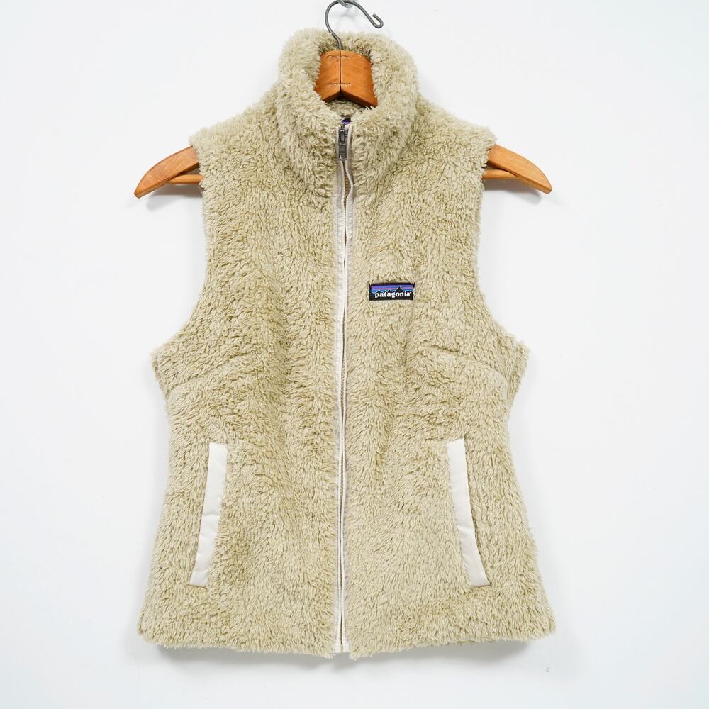 Patagonia Women’s Los Gatos Fleece Vest El Cap Khaki Full Zip Size S